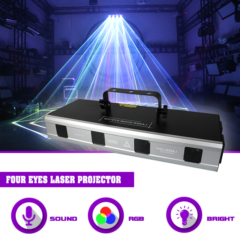 Sunart 4W 4 Eyes Laser Project - Audio Music Dj review and price