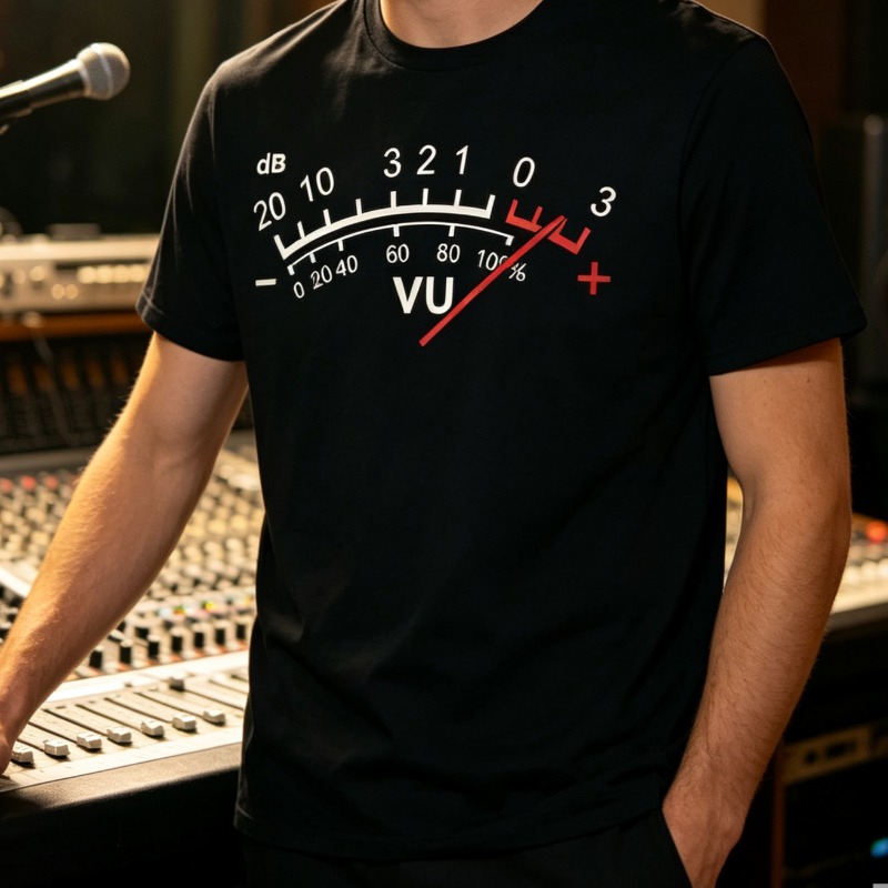 VU Meter dB Volume T-Shirt Men - Audio Music Dj review and price