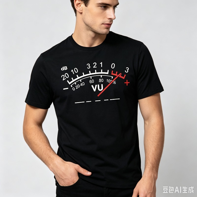 VU Meter dB Volume T-Shirt Men - Audio Music Dj review and price